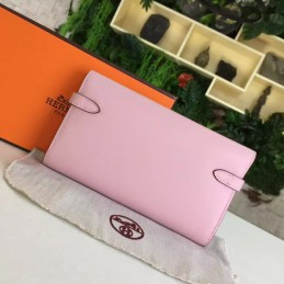 Replica Hermes Light Pink Kelly Wallet Gold Hardware