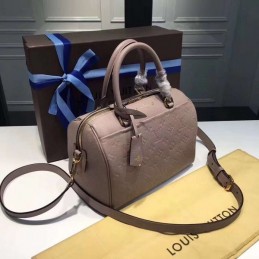 Replica Louis Vuitton Taupe Embossed Monogram Speedy 25 - Style 2