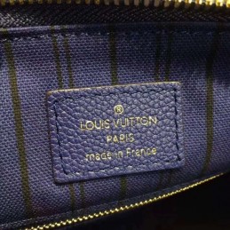 Replica Louis Vuitton Navy Blue Embossed Monogram Speedy 25 - Style 2