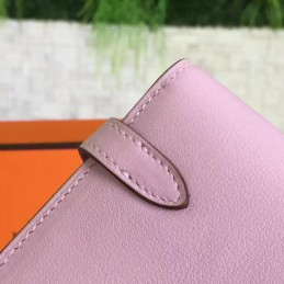Replica Hermes Light Pink Kelly Wallet Gold Hardware
