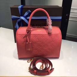 Replica Louis Vuitton Coral Pink Embossed Monogram Speedy 25