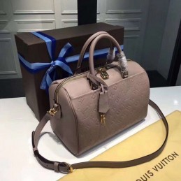 Replica Louis Vuitton Taupe Embossed Monogram Speedy 30 - Style 2