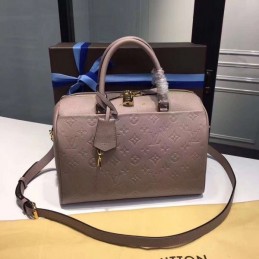 Replica Louis Vuitton Taupe Embossed Monogram Speedy 30 - Style 2