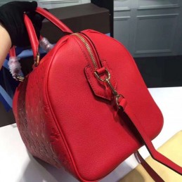 Replica Louis Vuitton Red Embossed Monogram Speedy 30 - Style 2