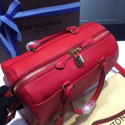 Replica Louis Vuitton Red Embossed Monogram Speedy 30 - Style 2