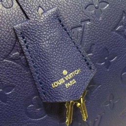 Replica Louis Vuitton Navy Blue Embossed Monogram Speedy 30
