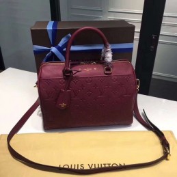Replica Louis Vuitton Burgundy Embossed Monogram Speedy 30 - Style 2