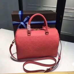 Replica Louis Vuitton Coral Pink Embossed Monogram Speedy 30