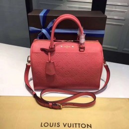 Replica Louis Vuitton Coral Pink Embossed Monogram Speedy 30