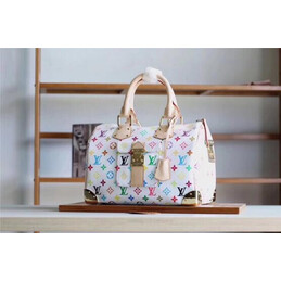 Replica Louis Vuitton White Multicolor Monogram Speedy 30