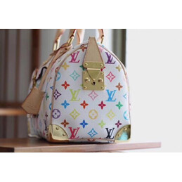 Replica Louis Vuitton White Multicolor Monogram Speedy 30