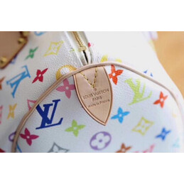 Replica Louis Vuitton White Multicolor Monogram Speedy 30
