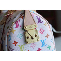 Replica Louis Vuitton White Multicolor Monogram Speedy 30