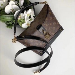 Replica Louis Vuitton Brown Monogram Black Trim Bento Box EW