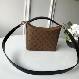 Replica Louis Vuitton Brown Monogram Black Trim Bento Box EW