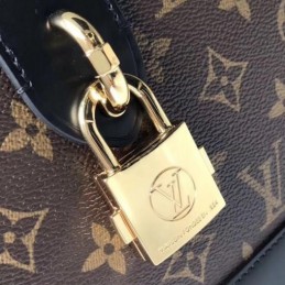 Replica Louis Vuitton Brown Monogram Black Trim Bento Box EW