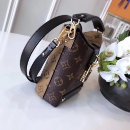 Replica Louis Vuitton Brown Monogram Black Trim Bento Box BB