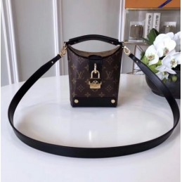 Replica Louis Vuitton Brown Monogram Black Trim Bento Box BB
