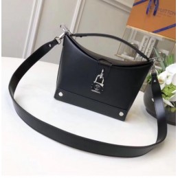 Replica Louis Vuitton Black Textured Bento Box EW
