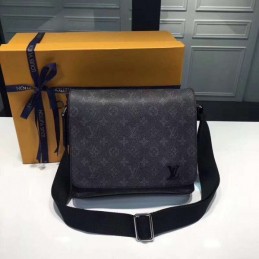Replica Louis Vuitton Black Monogram Eclipse District PM - Style 2