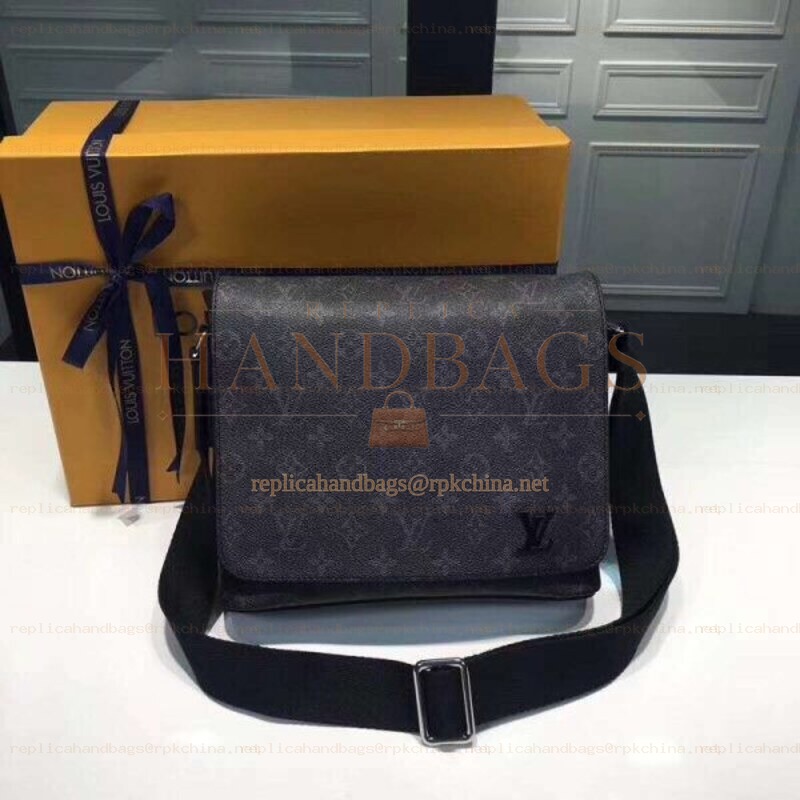 Replica Louis Vuitton Black Monogram Eclipse District PM - Style 2