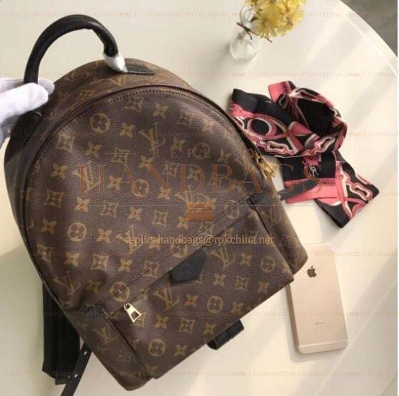 Replica Louis Vuitton Brown Monogram Palm Springs Backpack MM