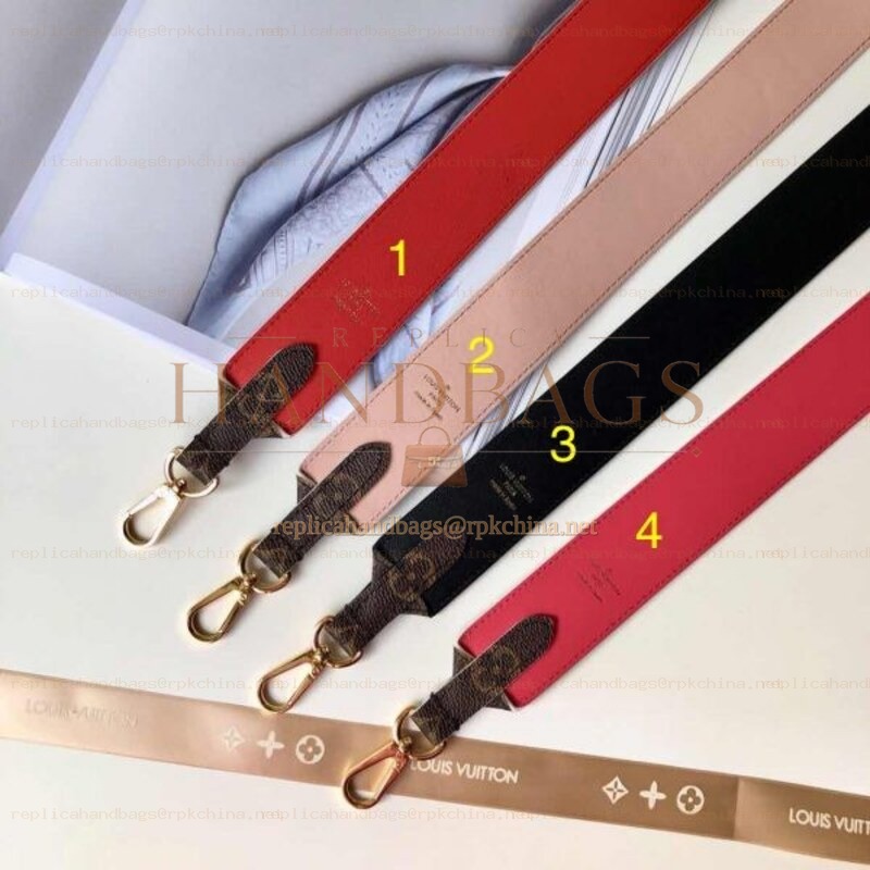 Replica Louis Vuitton Multicolor Leather Bag Strap Set