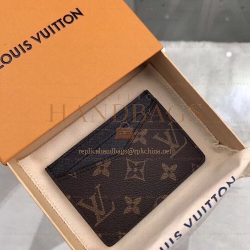 Replica Louis Vuitton Brown Monogram Card Holder