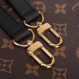 Replica Louis Vuitton Brown Monogram Black Trim Flower Tote