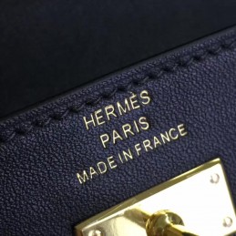 Replica Hermes Black Kelly Wallet Gold Hardware