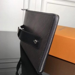 Replica Louis Vuitton Gray Epi Leather Twist Clutch