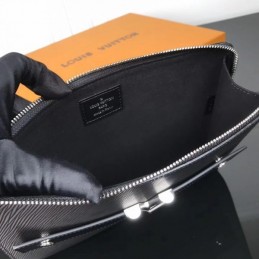 Replica Louis Vuitton Gray Epi Leather Twist Clutch