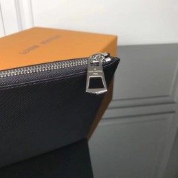 Replica Louis Vuitton Black Epi Leather Twist Clutch