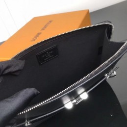 Replica Louis Vuitton Black Epi Leather Twist Clutch