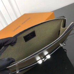 Replica Louis Vuitton Khaki Epi Leather Twist Clutch