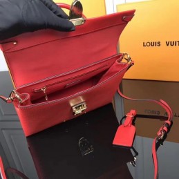 Replica Louis Vuitton Red Textured One Handle Bag