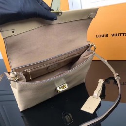 Replica Louis Vuitton Beige Textured One Handle Bag