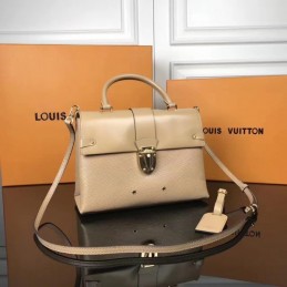 Replica Louis Vuitton Beige Textured One Handle Bag