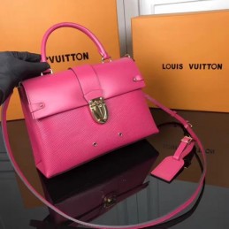 Replica Louis Vuitton Fuchsia Textured One Handle Bag