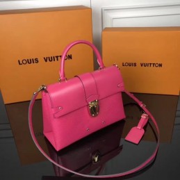 Replica Louis Vuitton Fuchsia Textured One Handle Bag