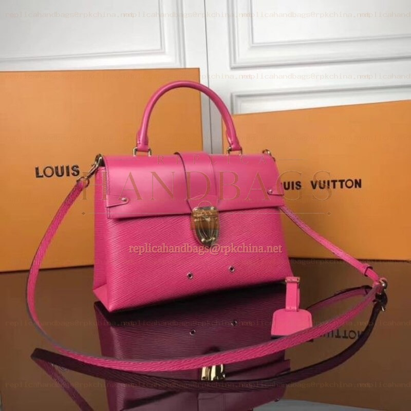 Replica Louis Vuitton Fuchsia Textured One Handle Bag