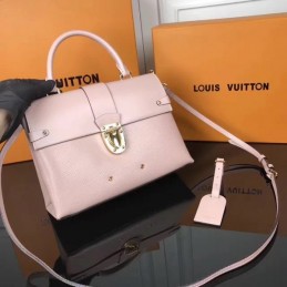 Replica Louis Vuitton Pale Pink Textured One Handle Bag