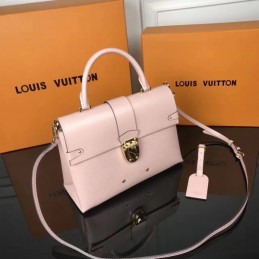 Replica Louis Vuitton Pale Pink Textured One Handle Bag
