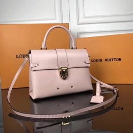 Replica Louis Vuitton Pale Pink Textured One Handle Bag