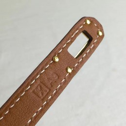 Replica Hermes Tan Brown Kelly Wallet Gold Hardware