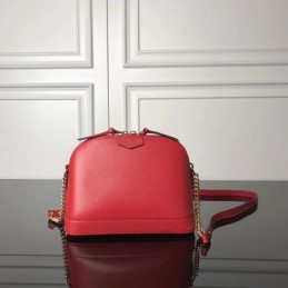 Replica Louis Vuitton Red Textured Chain Alma BB