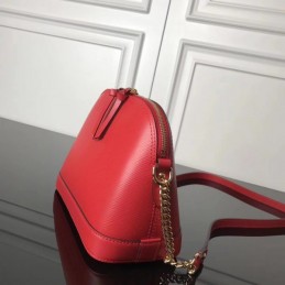 Replica Louis Vuitton Red Textured Chain Alma BB