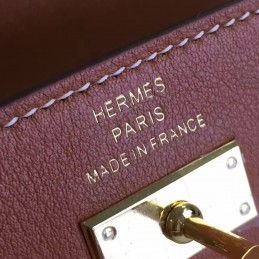 Replica Hermes Tan Brown Kelly Wallet Gold Hardware