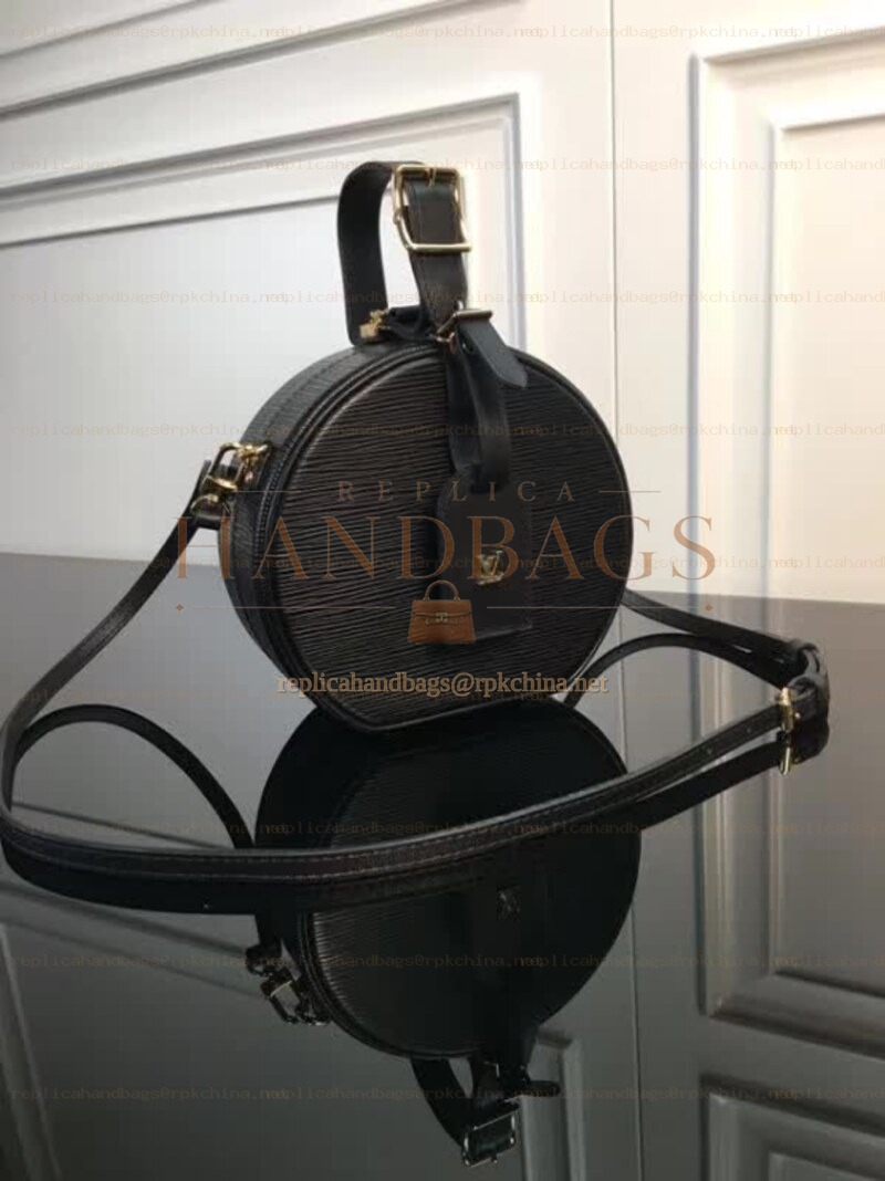 Replica Louis Vuitton Black Textured Boite Chapeau Souple