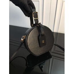 Replica Louis Vuitton Black Textured Boite Chapeau Souple